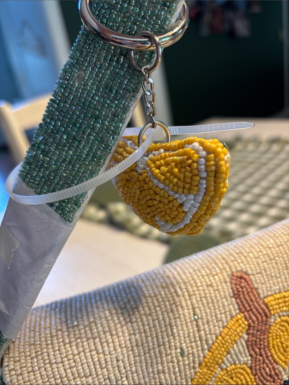 NWT Beaded Sea Dive Lemon Viral Statement Bag with Lemon Charm Made in India - Picture 5 of 16